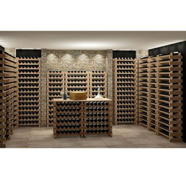 W2 Casier à vin et support de verre à vin Bouteilles de vin et porte-verres  Casier à vin unique Support à bois -  France