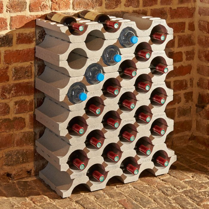 Casier 15 bouteilles en polystyrène coloris brique