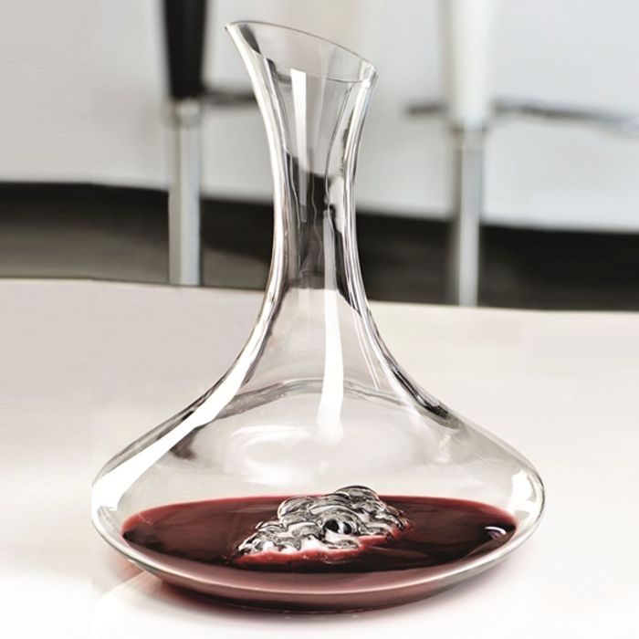 Décanteur à vin en verre + support en métal