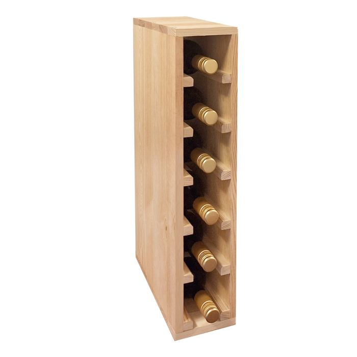 Casier à vin 60 cm, module étroit pour 6 bouteilles, naturel