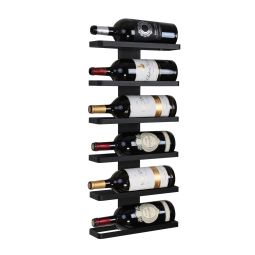 MDesign Rangement en métal pour bouteilles de vin, 6 bouteilles - 2 packs,  gris graphite