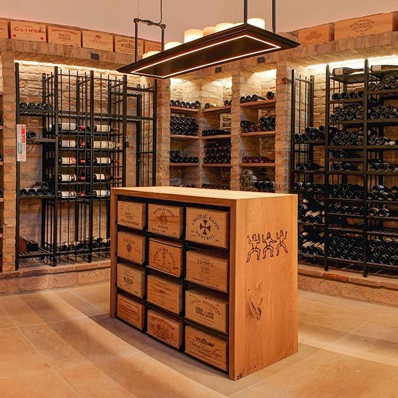 ▷ Casier range bouteille vin en bois naturel pour cave et cellier a vin -  meuble de rangement bouteille de vin au meilleur prix